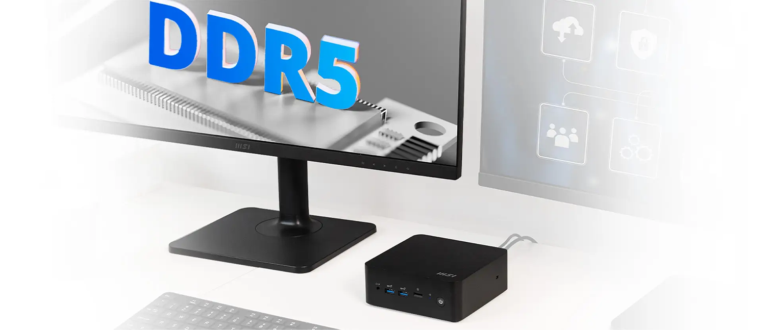 MSI Desktop Computer Cubi NUC 1MG-010US Intel Core 3 100U 8GB DDR5